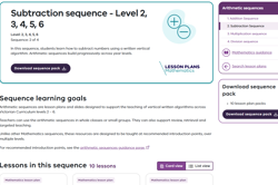 Subtraction sequence - Level 2, 3, 4, 5, 6 Image