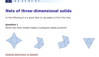 Nets of three-dimensional solids  Image