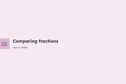 Comparing fractions Image