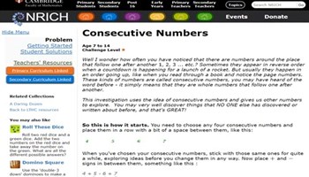 Consecutive numbers Image