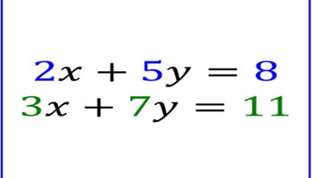Simultaneous equations Image