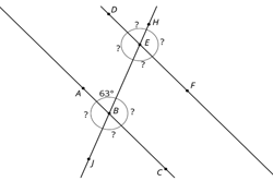 Alternate interior angles assessment activity  Image