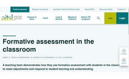 Formative assessment in the classroom Image