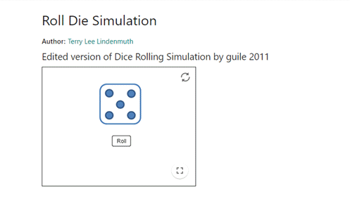 Roll die simulation Image