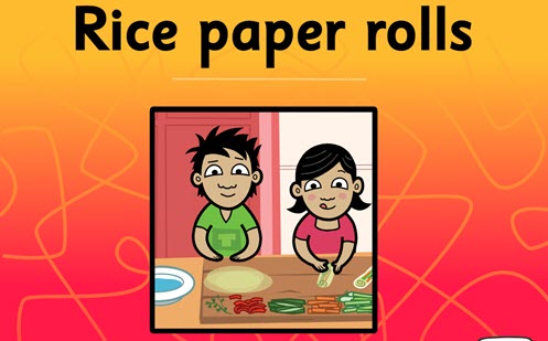 Rice paper rolls: Analogue and digital Image