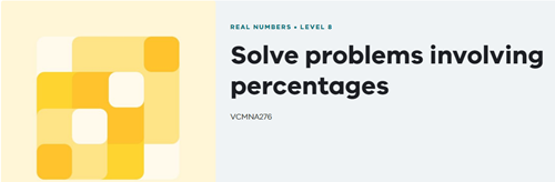 Solve problems involving percentages Image