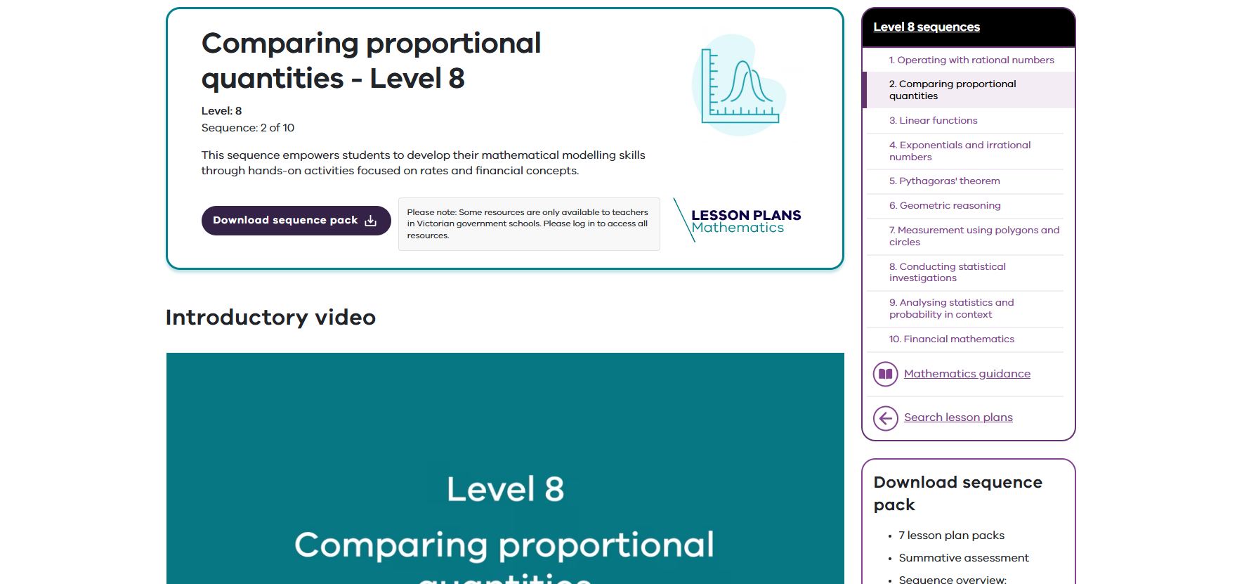 Comparing proportional quantities - Level 8 Image