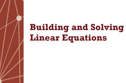 Building linear equations Image