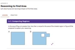 Reasoning to find area Image