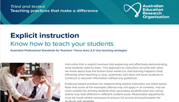 Explicit instruction practice guide Image
