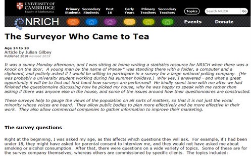 The surveyor who came to tea  Image