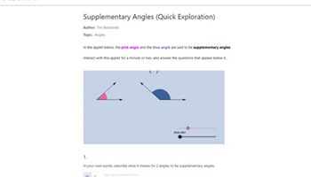 Supplementary angles  Image