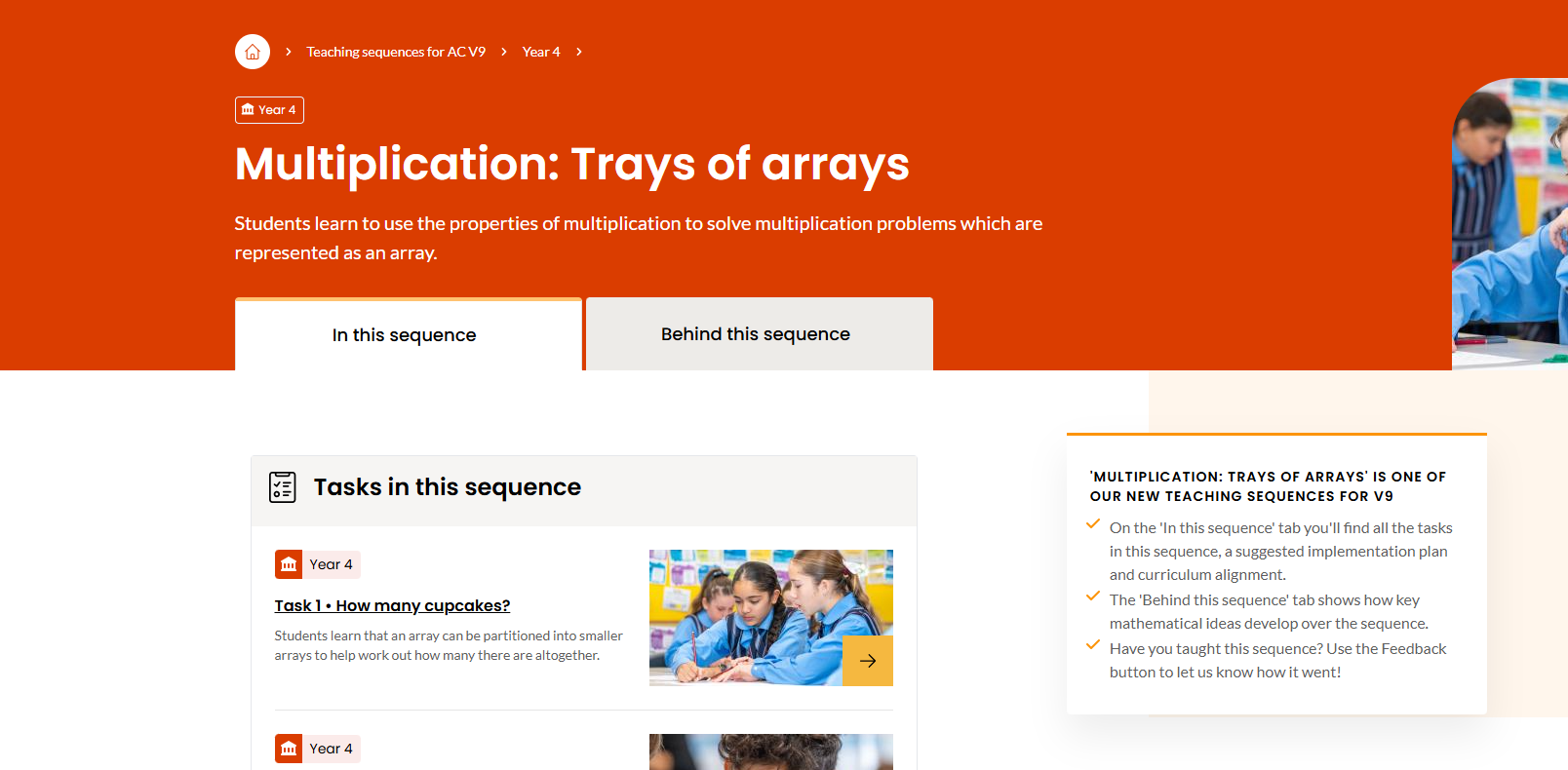 Multiplication: Trays of arrays Image