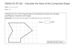 Calculate the area of the composite shape Image