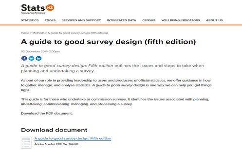 Guide to good survey design Image