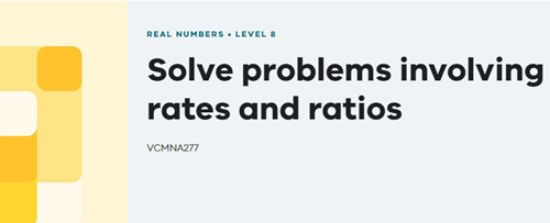 Solve problems involving rates and ratios Image