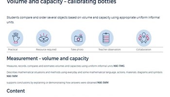 Volume and capacity – calibrating bottles Image