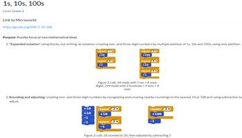 Programming using ones, tens and hundreds Image