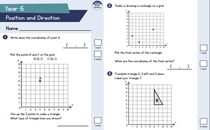 Assessment: Year 6 position and direction – Cartesian plane Image