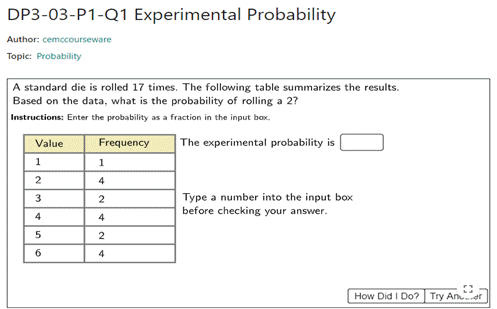 Experimental probability Image