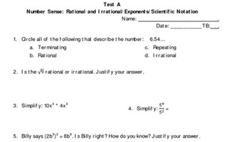 Formative assessment: scientific notation Image