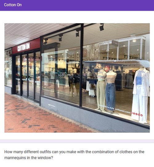 Storefront of a clothing store