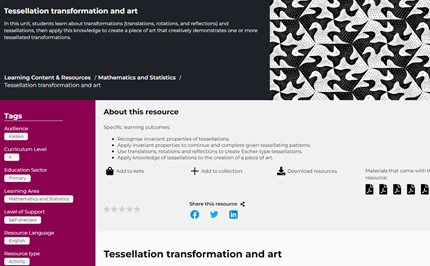 Tessellation, transformation and art Image