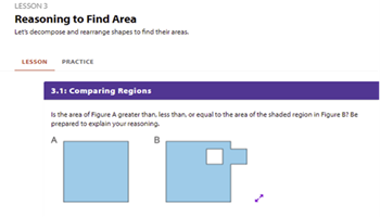 Reasoning to find area Image