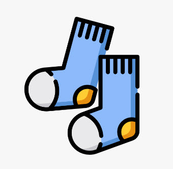 Icon of a pair of blue socks