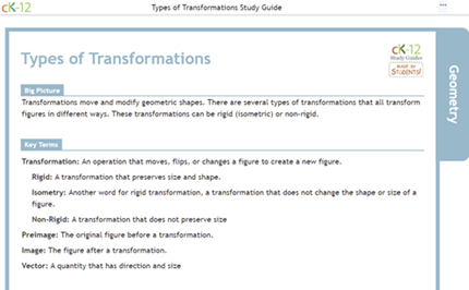 Types of transformations study guide Image