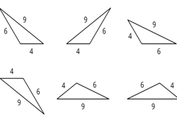 Triangles with three common measures Image