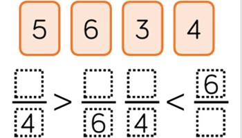Fractions: comparing and ordering fractions Image