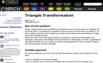 Triangle transformation Image