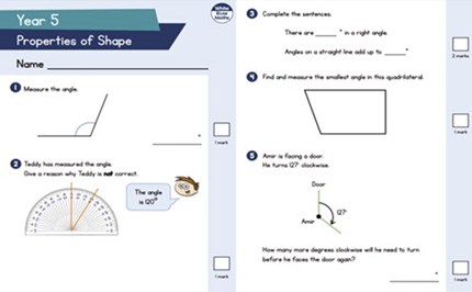 Assessment: Year 5 properties of shape – angles Image